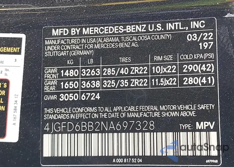 2022 Mercedes-Benz Amg Gle 53 Coupe 4Matic z USA, uszkodzony, nr VIN 4JGFD6BB2NA697328